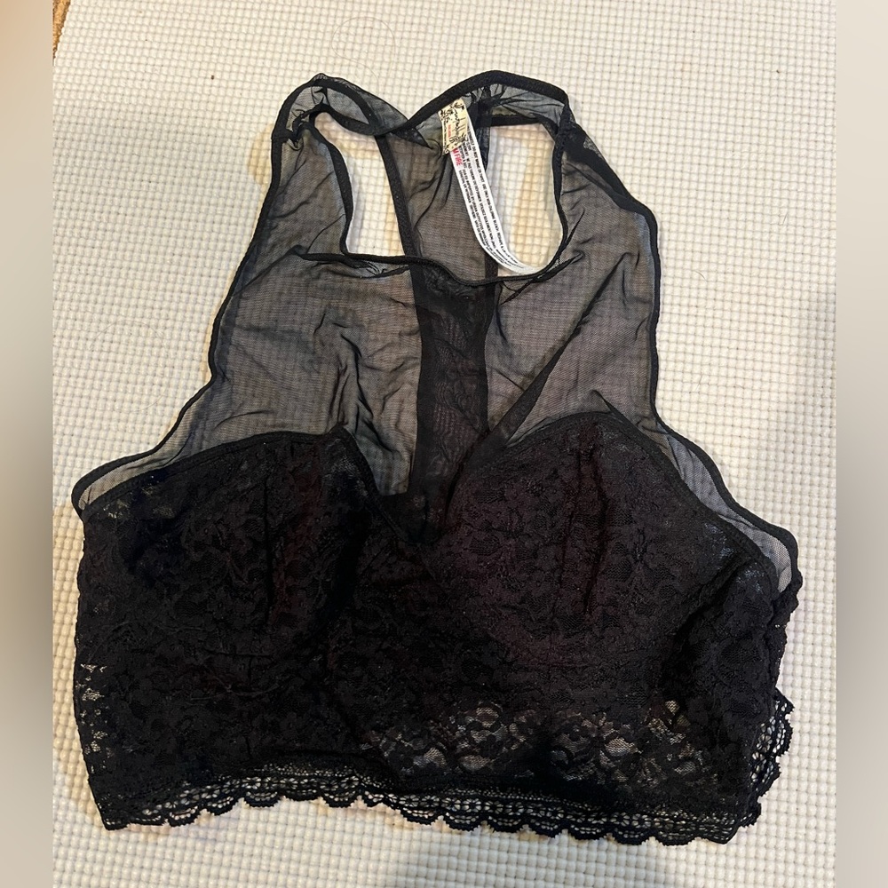Free people lace mesh bra
